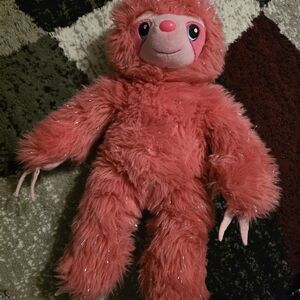 Build-A-Bear Pink Sparkle Sloth Plush Toy